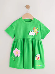 Green Rainbow Jersey Dress (3mths-7yrs)