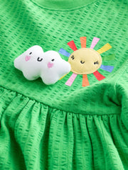Green Rainbow Jersey Dress (3mths-7yrs)