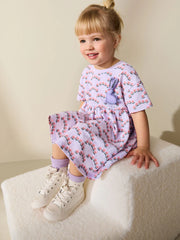 Lilac Bunny Jersey Dress