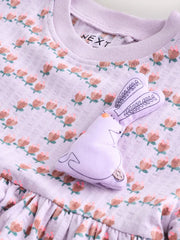 Lilac Bunny Jersey Dress