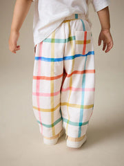 NEXT - Rainbow Check Barrel Leg Trousers (3mths-7yrs)
