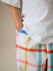 NEXT - Rainbow Check Barrel Leg Trousers (3mths-7yrs)