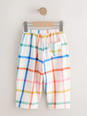 NEXT - Rainbow Check Barrel Leg Trousers (3mths-7yrs)