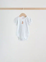 Pink Short Sleeve Baby Bodysuits 5 Pack