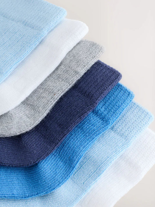 Blue Baby Socks 7 Pack