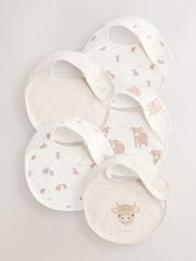 Neutral Hamish Baby Bibs 5 Pack