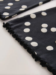 NEXT - Black/White Spot 1 Pack Rib Flare Leggings (3-16yrs)