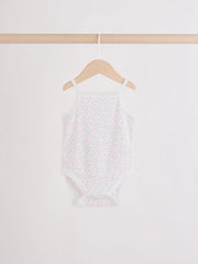 Pink/Blue Vest Baby Bodysuits 5 Pack