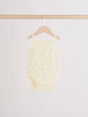 Pink/Blue Vest Baby Bodysuits 5 Pack