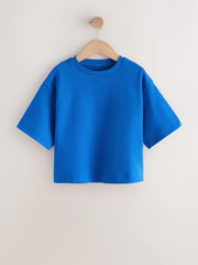 Cobalt Blue Oversized Boxy Heavyweight Interlock T-Shirt