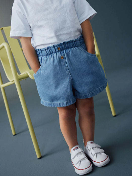 Mid Blue Denim Soft Denim Shorts (3mths-10yrs)
