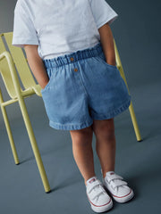 Mid Blue Denim Soft Denim Shorts (3mths-10yrs)