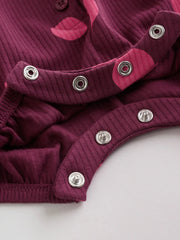 Pink Polka Dot Button Through Baby Rompers 3 Pack