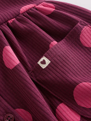 Pink Polka Dot Button Through Baby Rompers 3 Pack