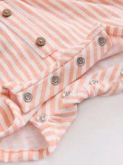 Blue and Orange Striped Jersey Sport Rompers 2 Pack