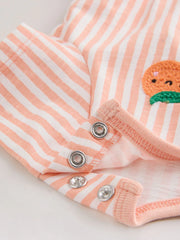 Blue and Orange Striped Jersey Sport Rompers 2 Pack