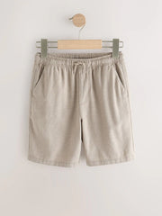 Taupe Linen Blend Pull on Shorts (3-16yrs)