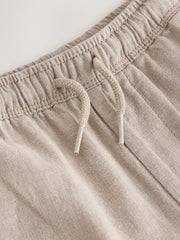 Taupe Linen Blend Pull on Shorts (3-16yrs)