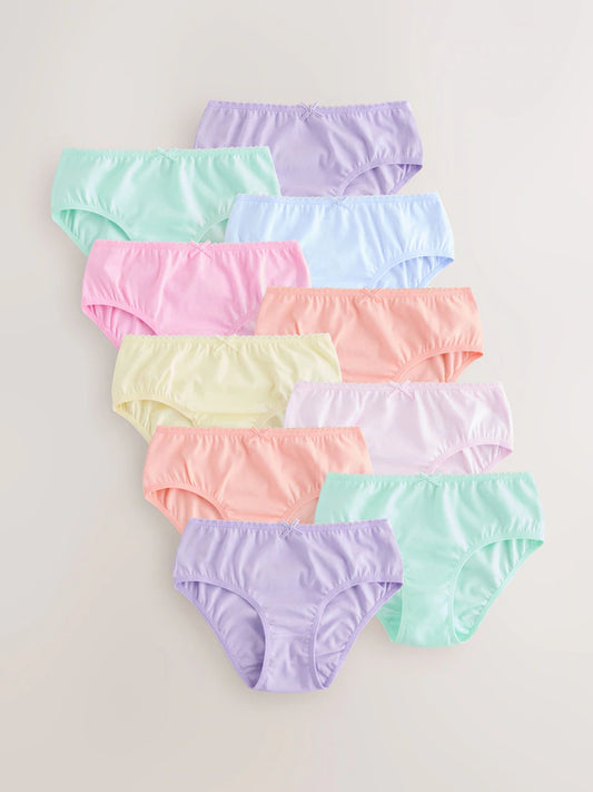 Bright Pink/Orange Briefs 10 Pack (1.5-16yrs)