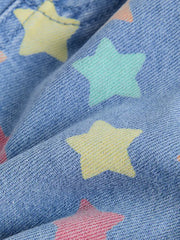 Mid Blue Denim Star Pull On Loose Denim Shorts (3mths-7yrs)