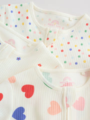 Blue/White Baby Sleepsuits 3 Pack (0mths-2yrs)