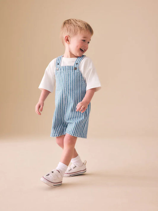 Stripe Denim Dungarees (3mths-7yrs)
