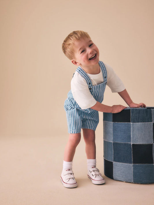 Stripe Denim Dungarees (3mths-7yrs)