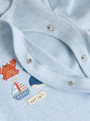 Blue Nautical Baby Sleepsuits 3 Pack (0-2yrs)