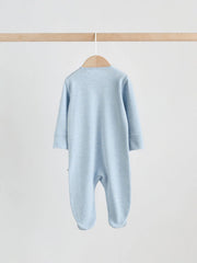 Blue Nautical Baby Sleepsuits 3 Pack (0-2yrs)