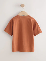 Rust Brown Vehicles Short Sleeve Graphic T-Shirt (3mths-7yrs)