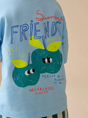 Blue Apple Short Sleeve Back Print T-Shirt and Shorts Set (3mths-7yrs)