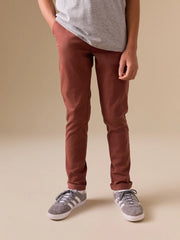 Rust Brown Skinny Fit Stretch Chino Trousers (3-17yrs)