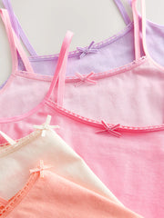 Pink/Orange Cami Vests 5 Pack (1.5-16yrs)