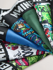 Green/Black Minecraft Trunks 7 Pack (3-14yrs)