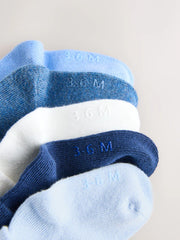 Blue Baby Roll Top Socks 7 Pack