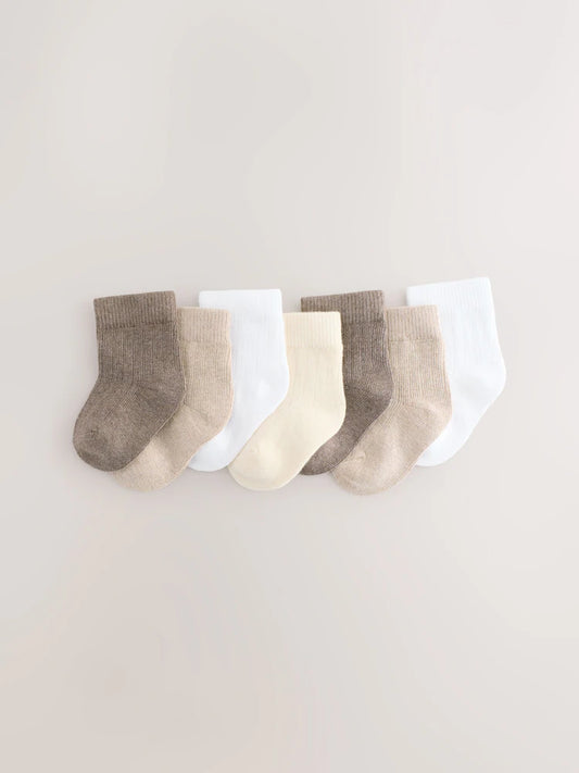 Neutral Baby Socks 7 Pack