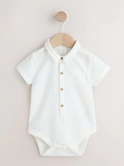 Blue Shirt Body Shorts and Braces Baby Set 3 Piece (0mths-2yrs)