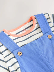Blue Farm Dungarees And Bodysuit Baby Set (0mths-2yrs)