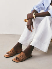 Tan Brown Short Sleeve Zip Through Polo Shirt & Shorts Set (3-16yrs)