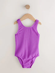 Purple Crinkle Swimsuit (3-16yrs)