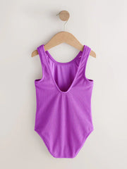 Purple Crinkle Swimsuit (3-16yrs)