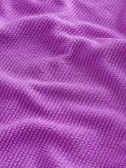 Purple Crinkle Swimsuit (3-16yrs)