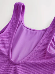 Purple Crinkle Swimsuit (3-16yrs)
