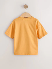 Orange Slogan Short Sleeve Small Graphic T-Shirt (3mths-8yrs)