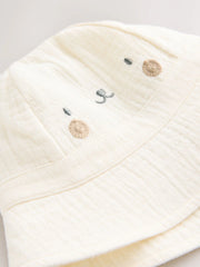 Neutral Bear Baby Bucket Hat