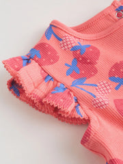 Red Strawberry Rib Top and Leggings Baby Set 2 Piece (0mths-2yrs)
