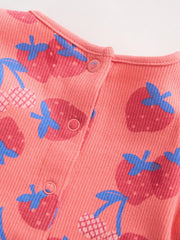Red Strawberry Rib Top and Leggings Baby Set 2 Piece (0mths-2yrs)