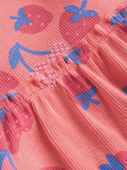 Red Strawberry Rib Top and Leggings Baby Set 2 Piece (0mths-2yrs)