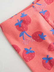 Red Strawberry Rib Top and Leggings Baby Set 2 Piece (0mths-2yrs)