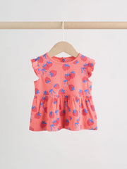 Red Strawberry Rib Top and Leggings Baby Set 2 Piece (0mths-2yrs)